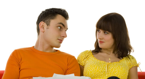 brother talking to sister