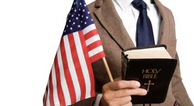 Bible and flag