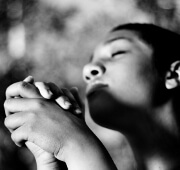 Girl worshipping