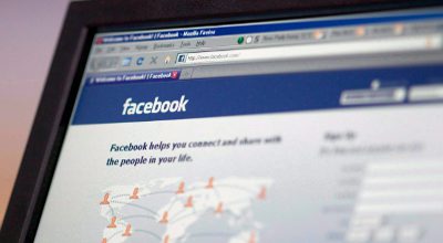 Facebook on computer screen