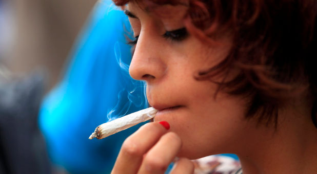 smoking marijuana
