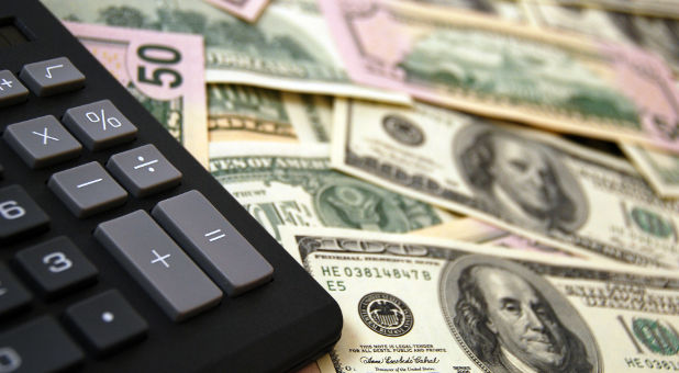 cash, calculator