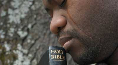 man and Bible