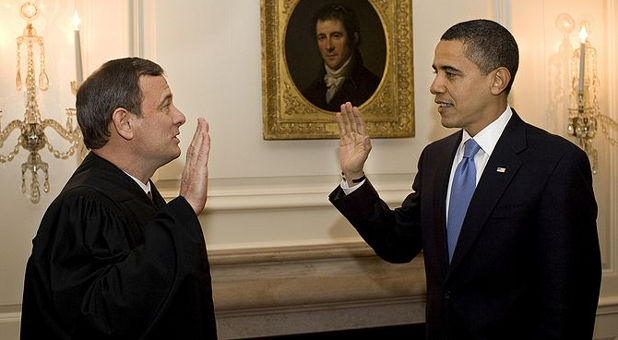 Chief Justice John Roberts, President Barack Obama