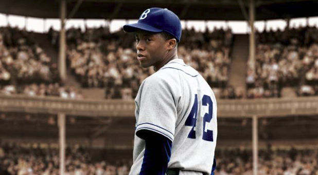 Chadwick Boseman as Jackie Robinson