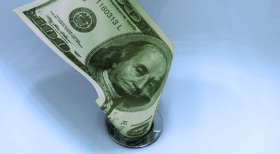money down the drain