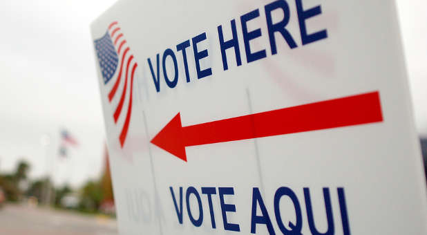 vote here sign