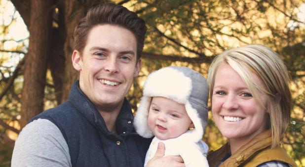 Davey and Amanda Blackburn with their son, Weston.