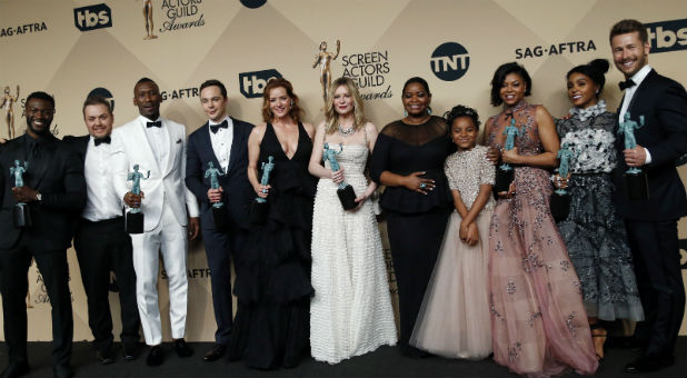 The cast of