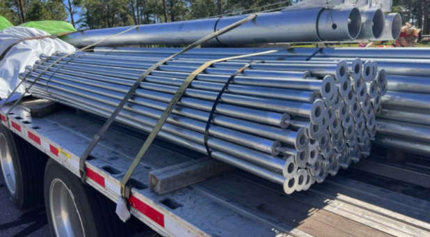 Building equipment for Murillo's tent crusades.