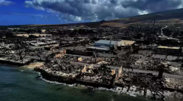 The ruins of Lahaina, Maui, Hawaii